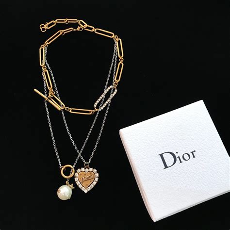 dior d pendant necklace|Dior necklace fake.